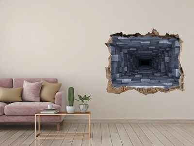 Díra 3D fototapeta nálepka Hluboký tunel v betonu