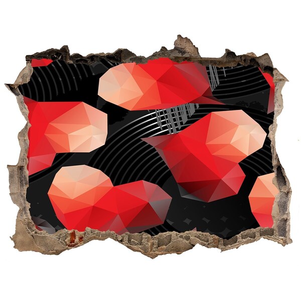 Fotoobraz díra na stěnu Geometrie ve šrotu