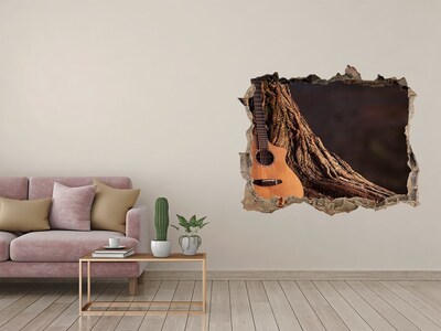 Fotoobraz díra na stěnu Akustická kytara