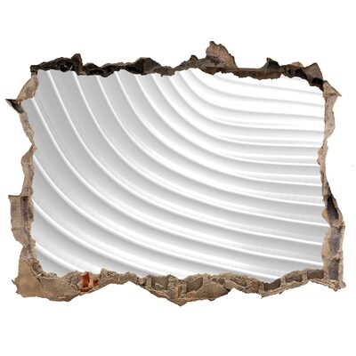 Díra 3D fototapeta na stěnu Rozbitá zeď s výhledem na vlnité čáry