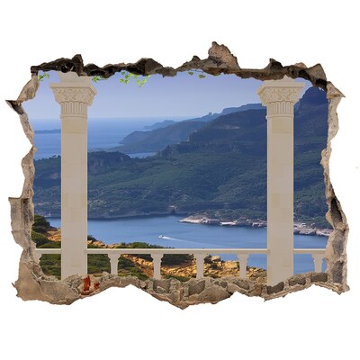 Fototapeta díra na zeď 3D Výhled na malebnou zátoku
