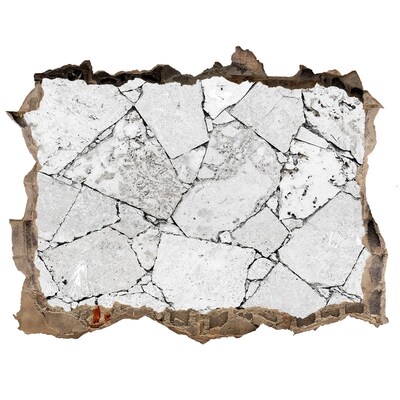 Fotoobraz díra na stěnu Poškozená zeď s prasklinami