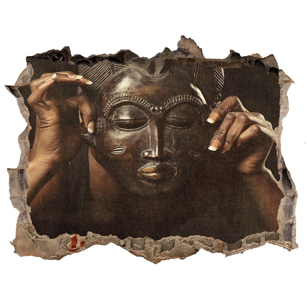 Díra 3D fototapeta na stěnu Africká maska