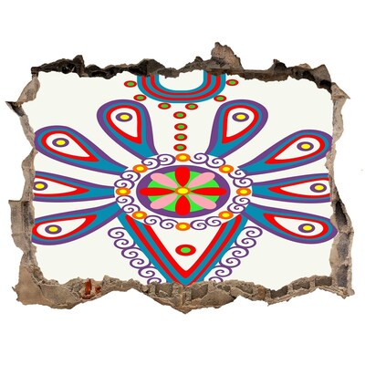 Díra 3D fototapeta nálepka Barevný vzor na pozadí poškozené zdi