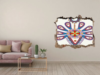 Díra 3D fototapeta nálepka Barevný vzor na pozadí poškozené zdi