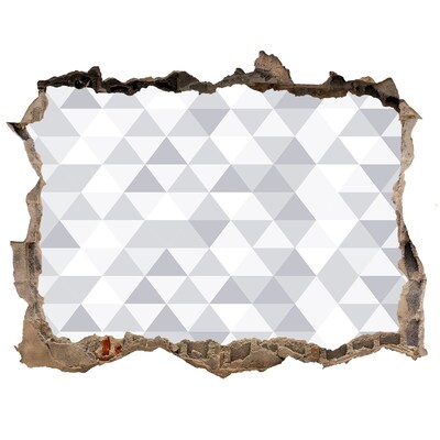 Fotoobraz díra na stěnu Šedé trojúhelníky