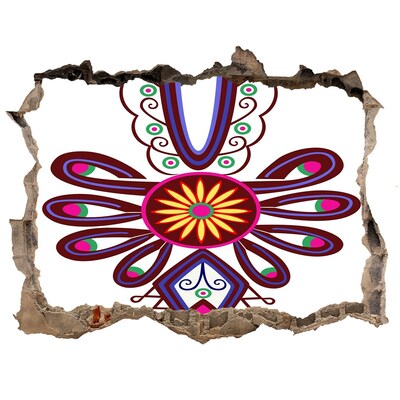 Díra 3D fototapeta na stěnu Barevný etnický vzor