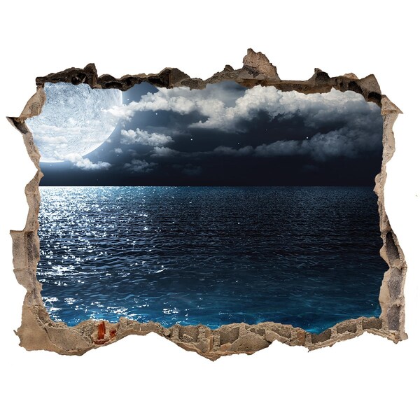 Foto fotografie díra na zeď Noční pohled na moře