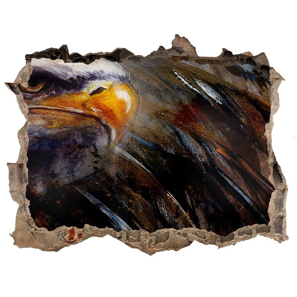 Díra 3D fototapeta na stěnu nálepka Orel v zřícené zdi