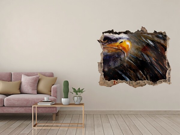 Díra 3D fototapeta na stěnu nálepka Orel v zřícené zdi