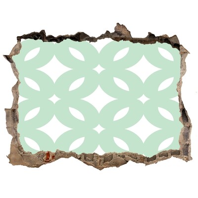 Fotoobraz díra na stěnu Zelená mozaika na zdi