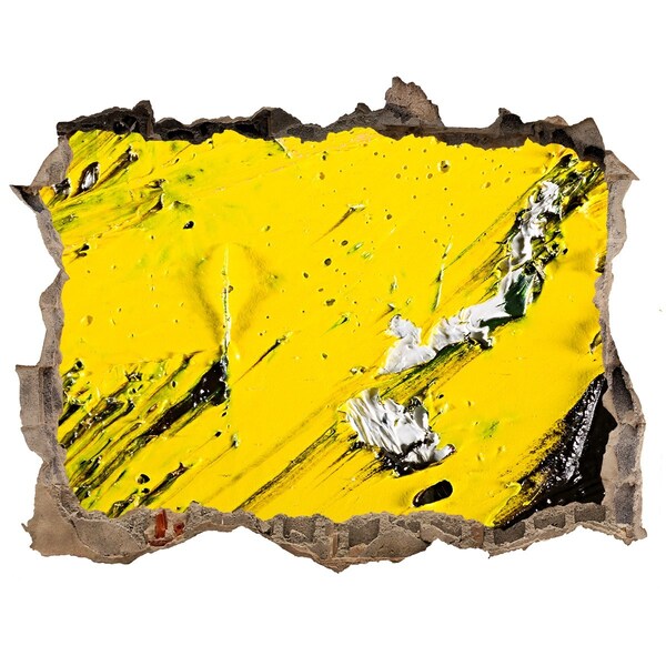 Díra 3D fototapeta na stěnu Zlatá díra v betonu