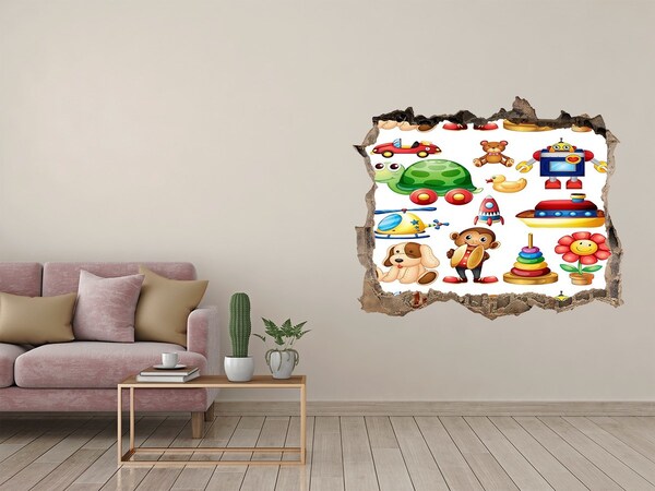Samolepící nálepka Hračky v barevném světě