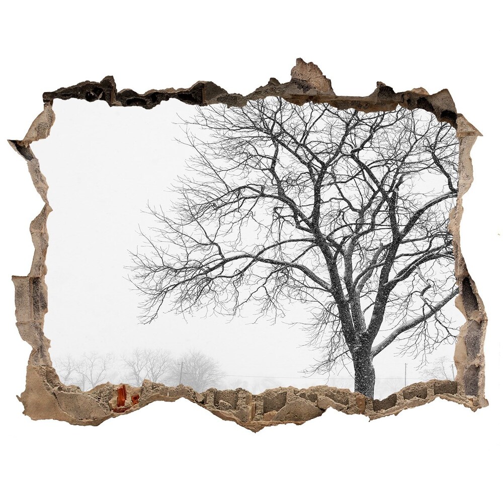 Nálepka fototapeta 3D výhled Strom zima