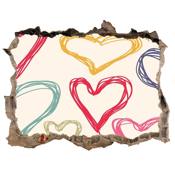 Samolepící nálepka Srdce na zdi