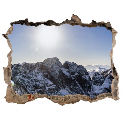 Nálepka fototapeta 3D výhled Zima v Tatrách
