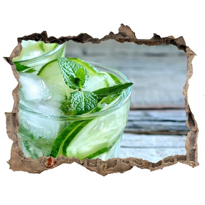 Samolepící nálepka beton Osvěžující koktejl s mátou