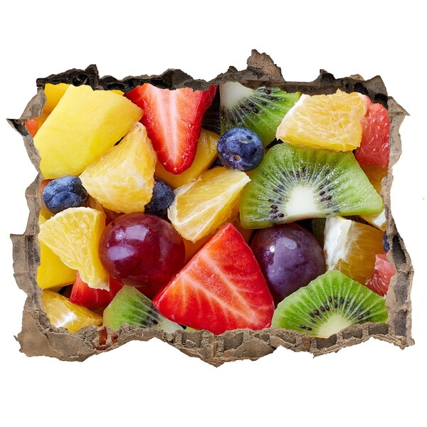 Nálepka díra na zeď Ovocný ráj v betonu