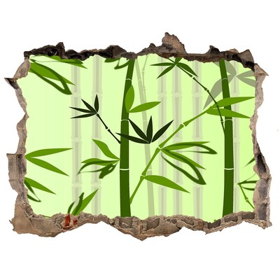 Samolepící díra nálepka beton Zelený bambusový les