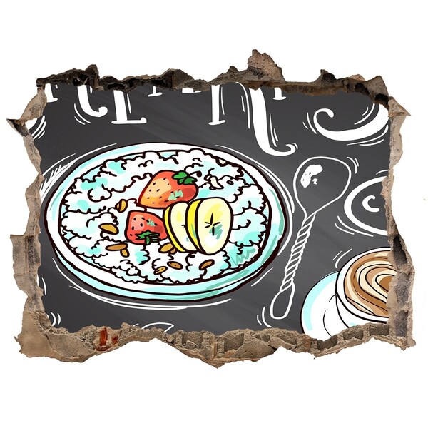 Fototapeta díra na zeď Retro snídaně