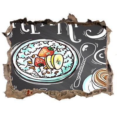 Fototapeta díra na zeď Retro snídaně