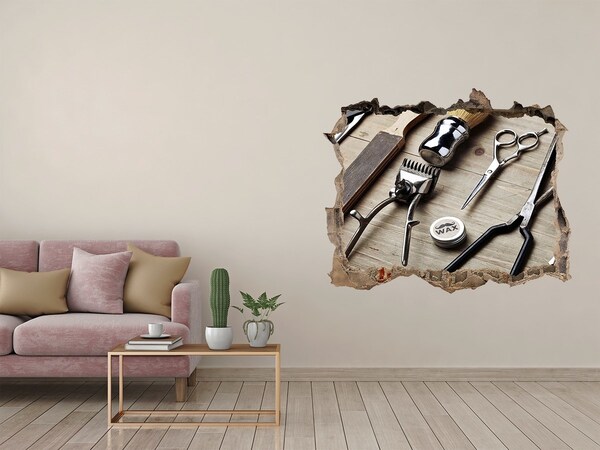 Fototapeta díra na zeď Kadeřnická dílna