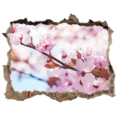 Samolepící díra nálepka Květinová oáza za zdí