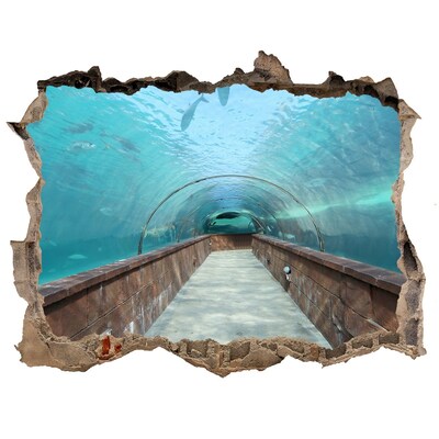 Fototapeta díra na zeď 3D Podvodní tunel v oceánu