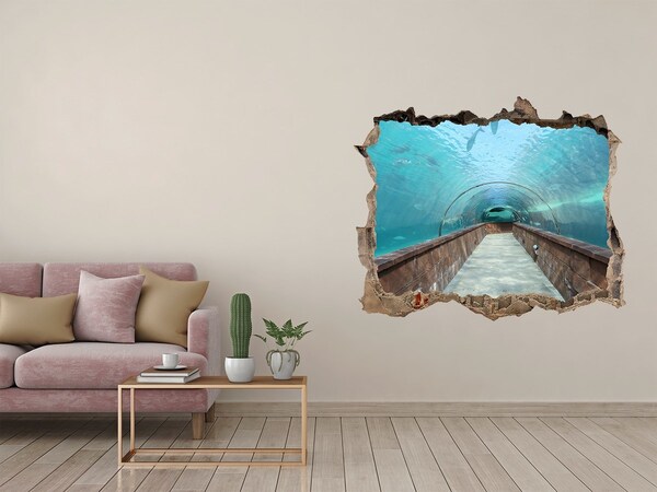 Fototapeta díra na zeď 3D Podvodní tunel v oceánu
