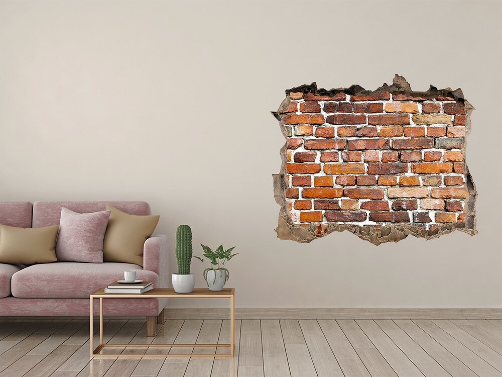 Fotoobraz díra na stěnu Zděná zeď