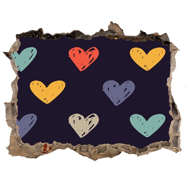 Fotoobraz díra na stěnu Srdce na zdi