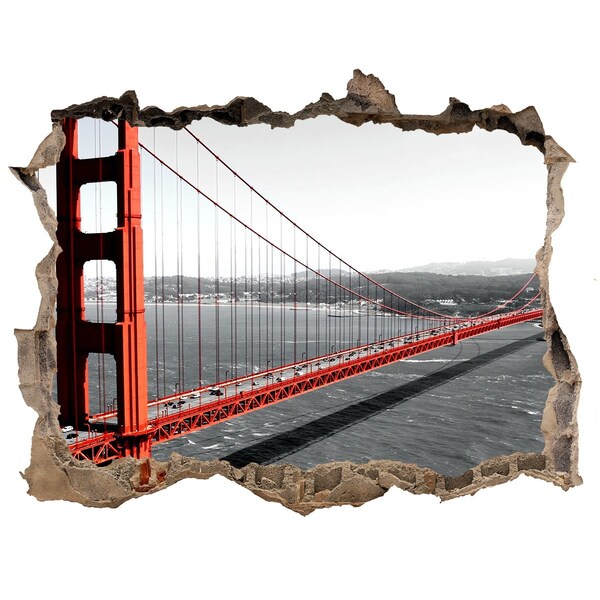 Fototapeta díra na zeď 3D Most Golden Gate v San Franciscu