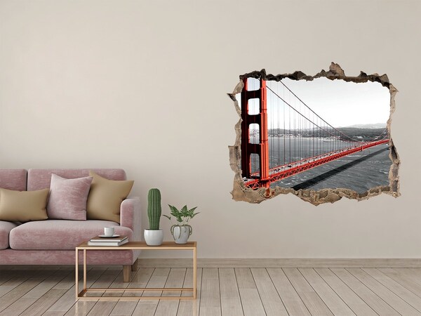 Fototapeta díra na zeď 3D Most Golden Gate v San Franciscu