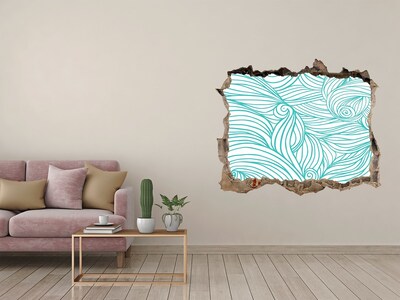 Fotoobraz díra na stěnu Modré vlny