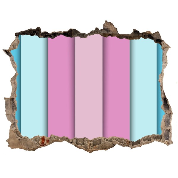 Díra 3D fototapeta nálepka Barevná zeď v troskách