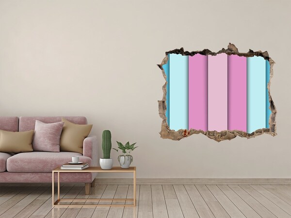 Díra 3D fototapeta nálepka Barevná zeď v troskách