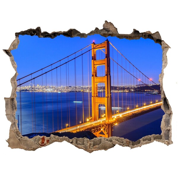 Fototapeta díra na zeď 3D Most San Francisco