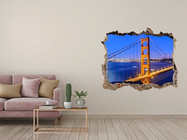 Fototapeta díra na zeď 3D Most San Francisco