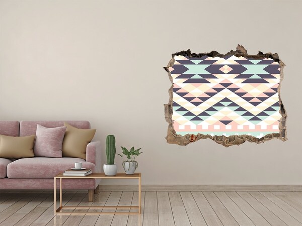 Fotoobraz díra na stěnu nálepka Geometrie v díře