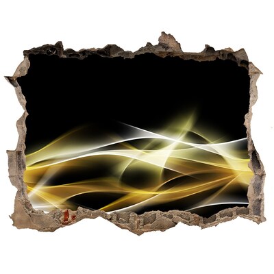 Díra 3D fototapeta na stěnu Zlatá prasklina ve zdi