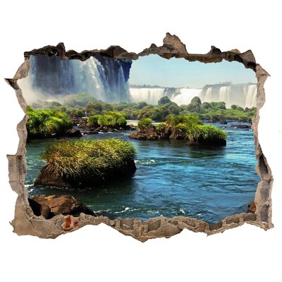 Nálepka fototapeta 3D výhled Vodopád Igazu