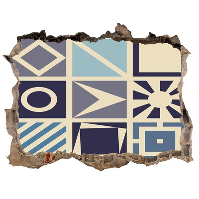 Fotoobraz díra na stěnu Geometrie na zdi