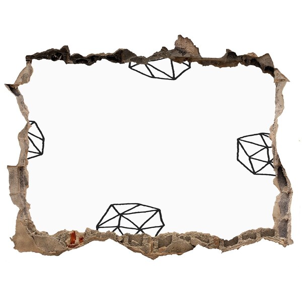 Fotoobraz díra na stěnu Zlaté diamanty v díře ve zdi