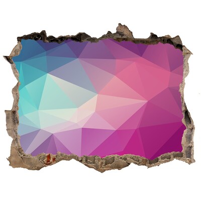 Samolepící díra na stěnu Geometrie v díře