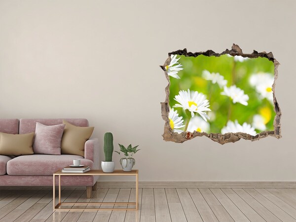 Samolepící díra nálepka Květinový ráj za zdmi