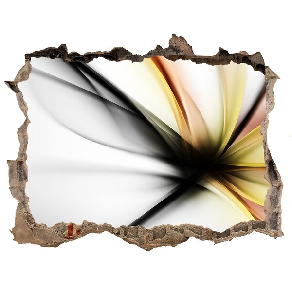 Samolepící díra nálepka Rozbitá zeď s abstraktním vzorem