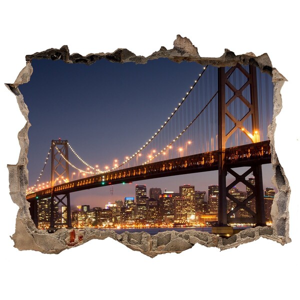 Fototapeta díra na zeď 3D Most San Francisco