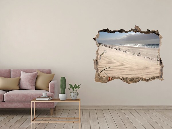 Nálepka fototapeta 3D výhled Iluze pláže v betonu