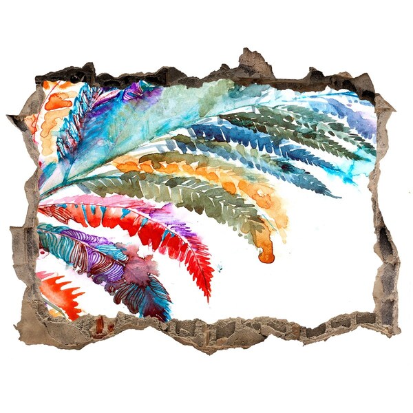 Samolepící díra na stěnu Tropická oáza v betonu