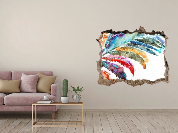 Samolepící díra na stěnu Tropická oáza v betonu